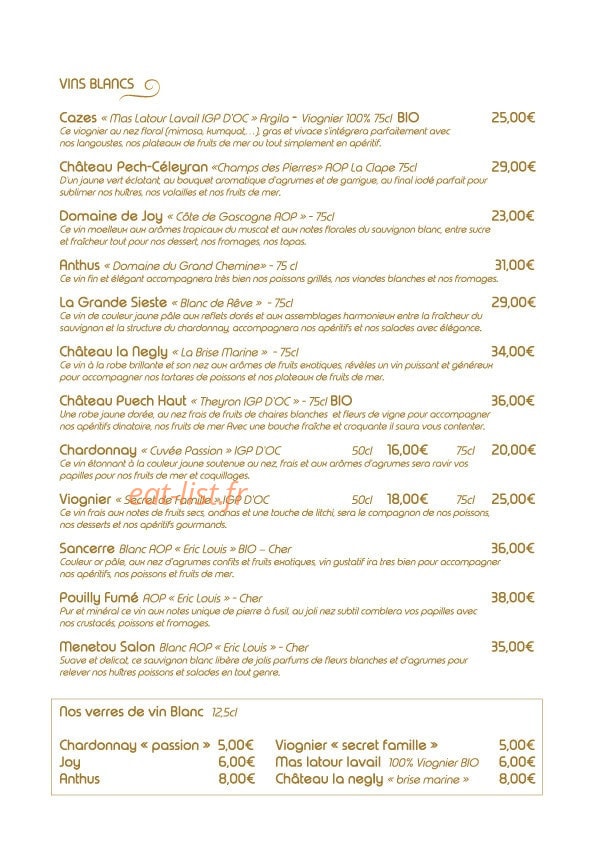 Le Petit Opera — carte page 11