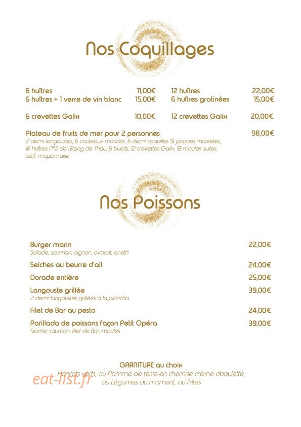 Le Petit Opera — carte page 4