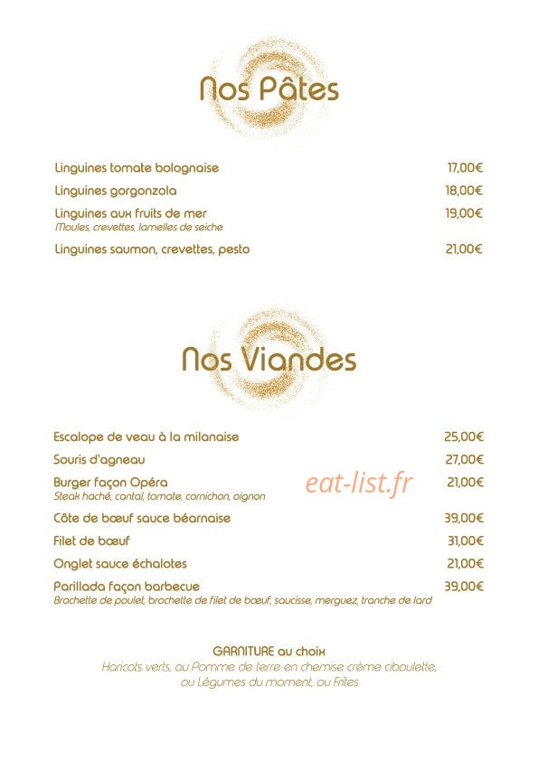 Le Petit Opera — carte page 3