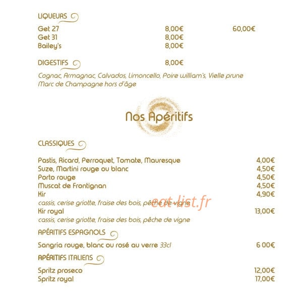 Le Petit Opera — carte page 16