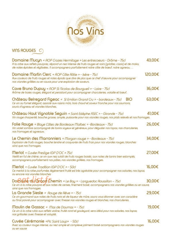 Le Petit Opera — carte page 9
