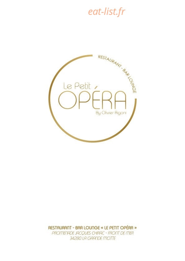 Le Petit Opera — carte page 1