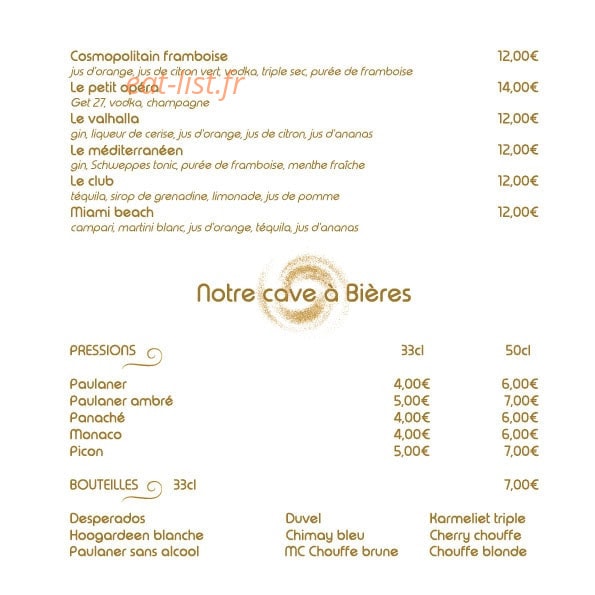 Le Petit Opera — carte page 14