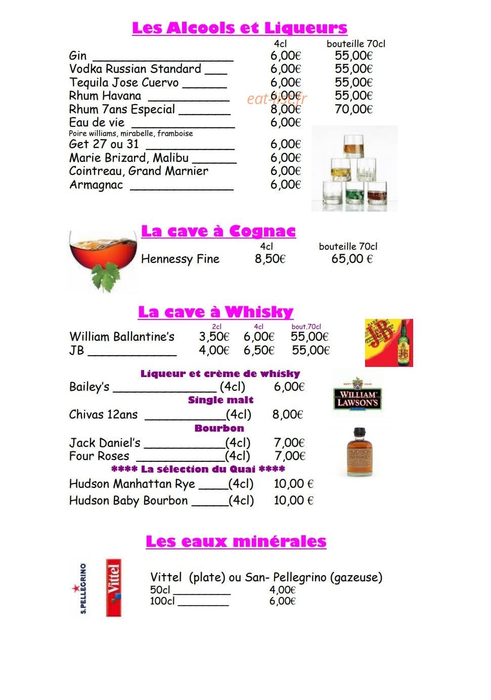 Le Quai — carte page 10