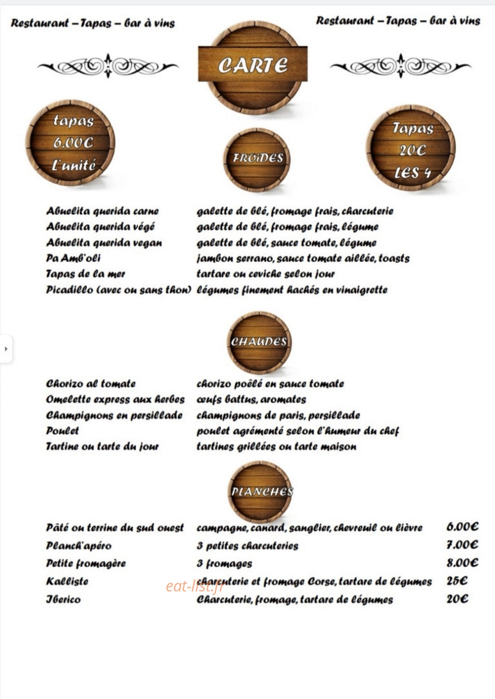 Le Temps D'un Verre — carte page 1
