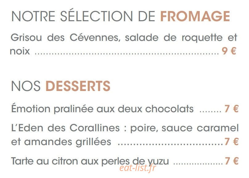 Les Corallines — carte page 3