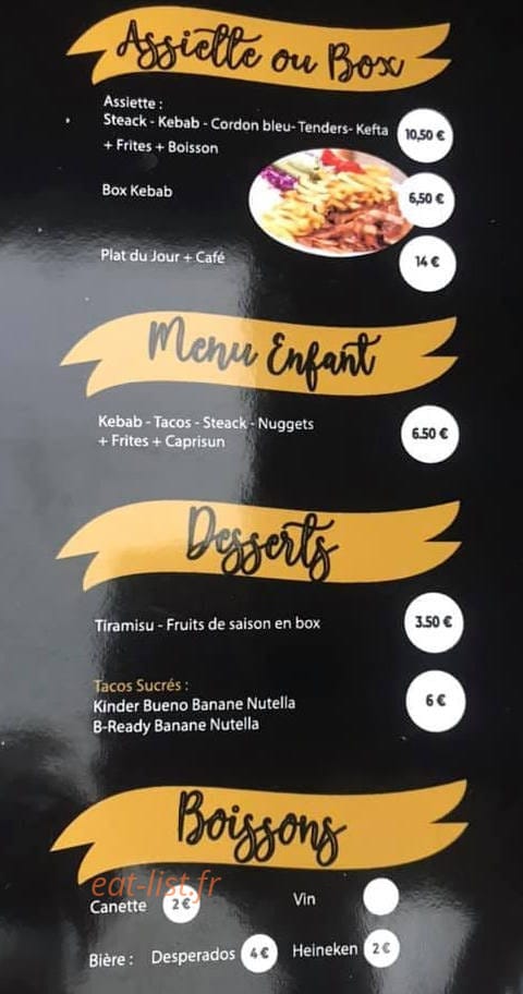 Pequeño snack — carte page 3