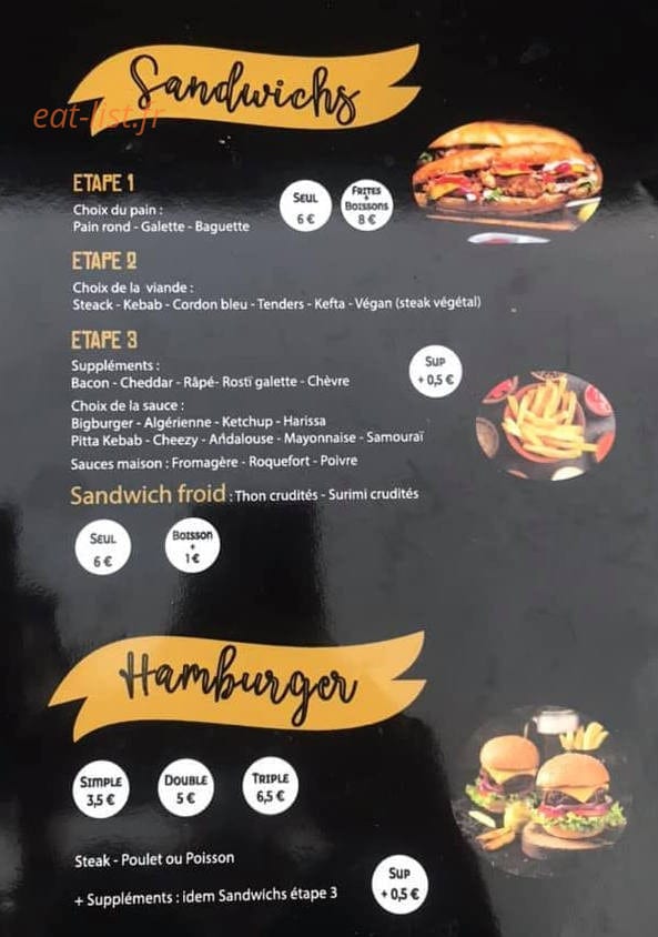 Pequeño snack — carte page 1