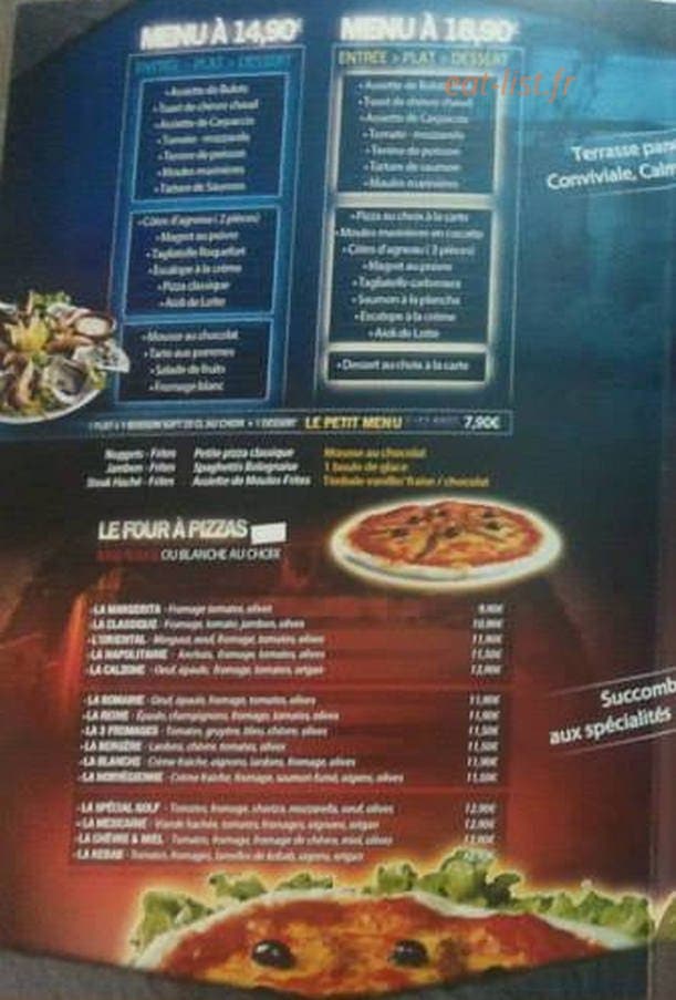 Pizzeria du golf — carte page 2