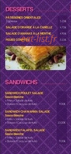 Restaurant Semiramis — carte page 5
