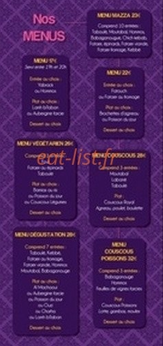 Restaurant Semiramis — carte page 4