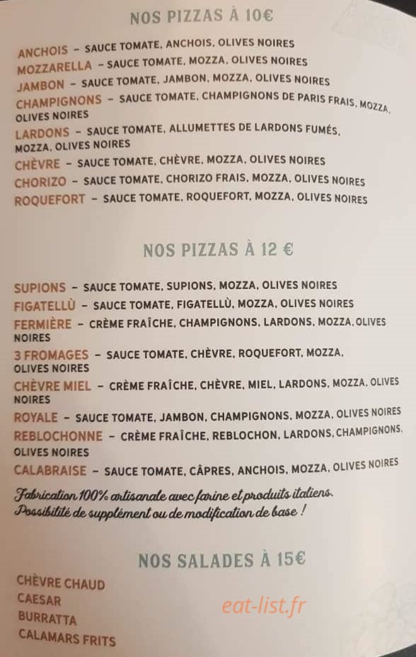La Brasserie d'Espondeilhan — carte page 2