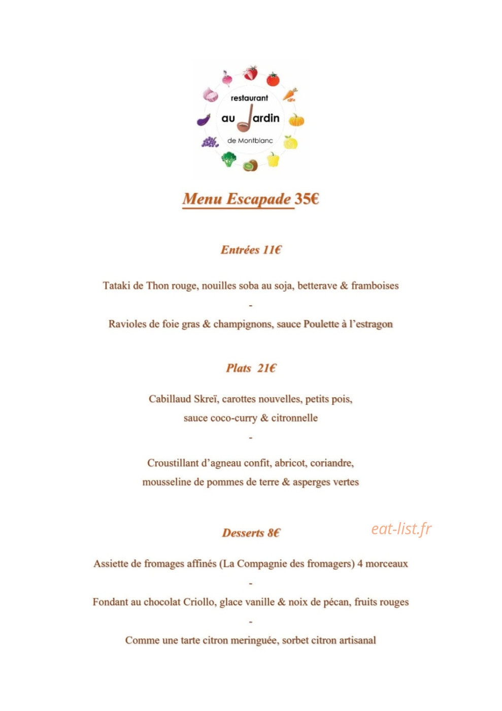 Au jardin de Montblanc — carte page 2