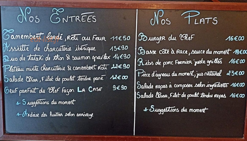 La Case — carte page 1