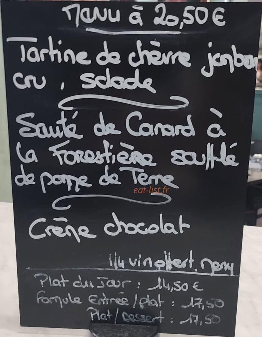 Le Grand Café — carte page 1