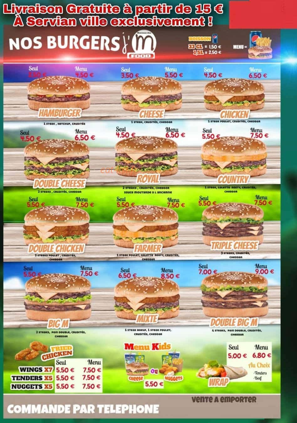 Mfood — carte page 1