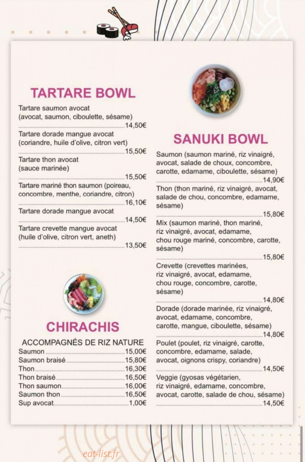 Sanuki Sushi — carte page 6