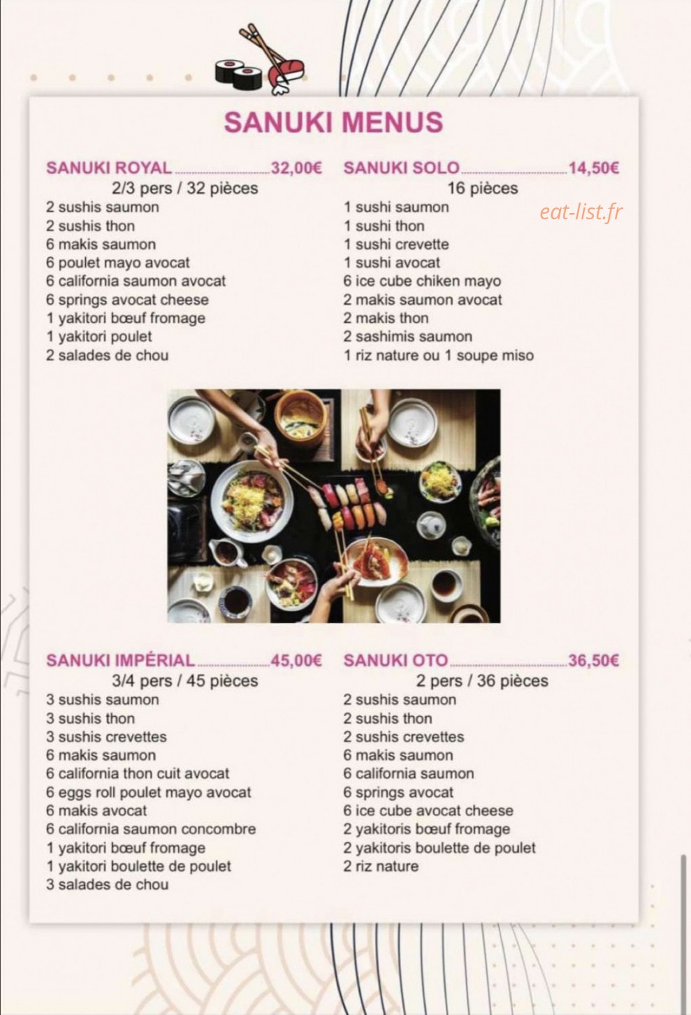 Sanuki Sushi — carte page 5