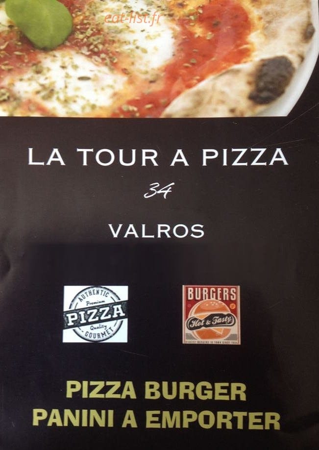 La Tour a Pizza — carte page 1