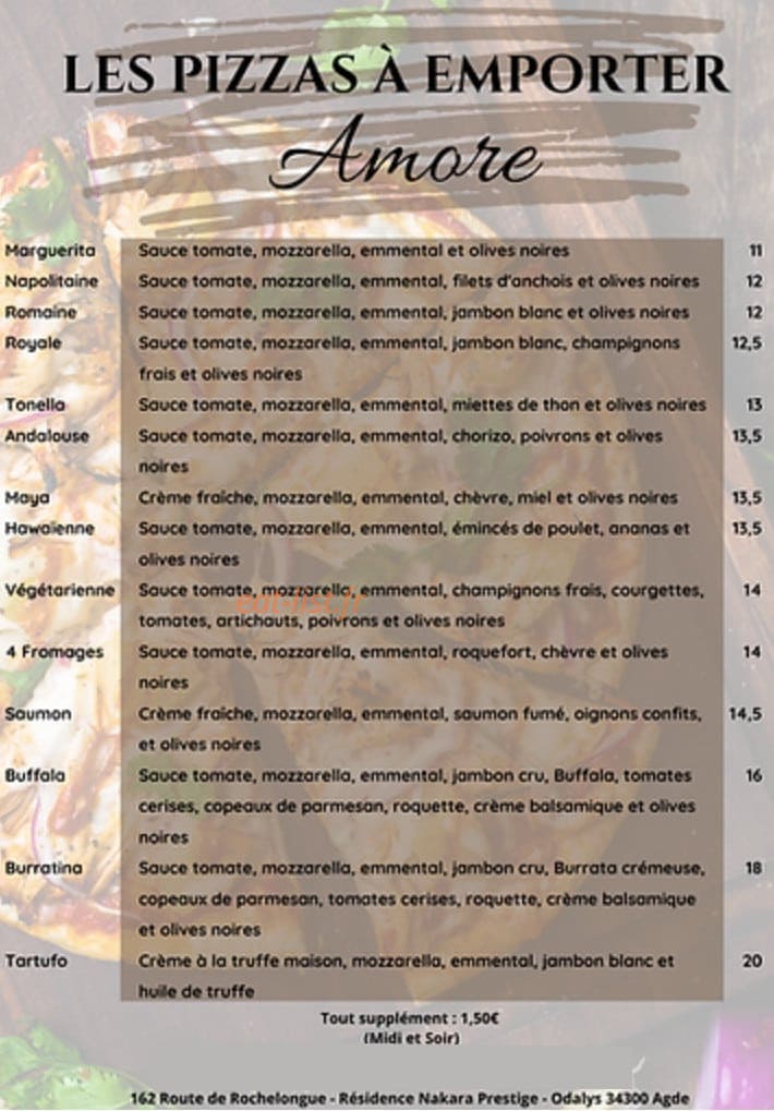 Amore Cap d'Agde — carte page 1