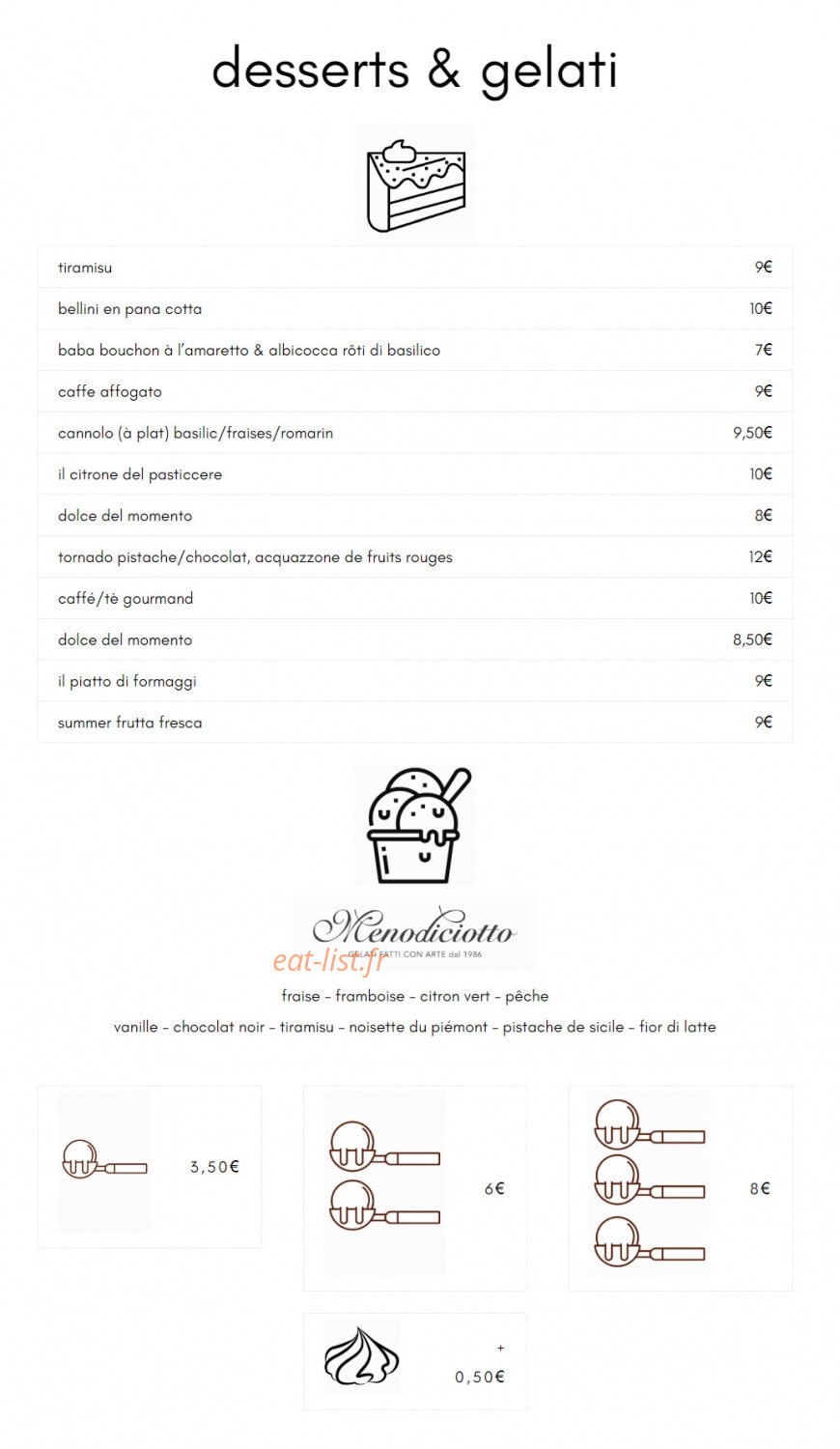 Bottega Tre — carte page 4