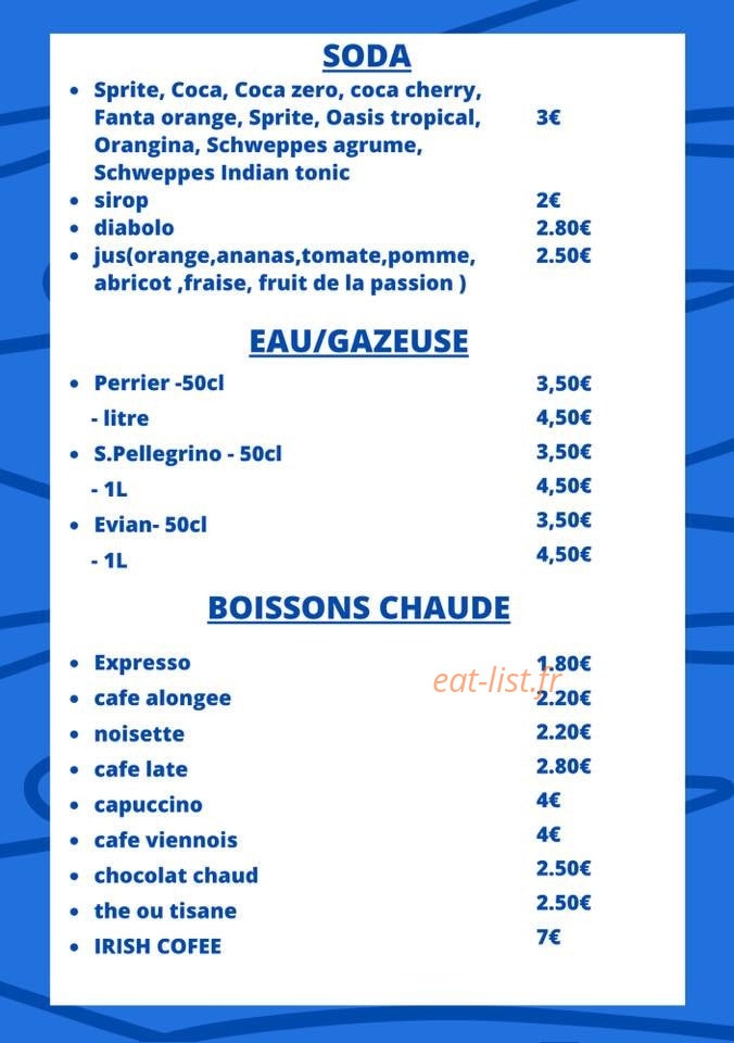 Brasserie du front de mer — carte page 4
