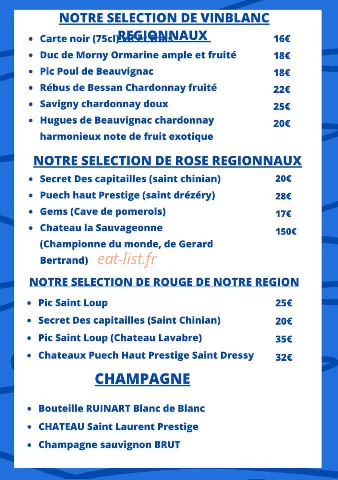 Brasserie du front de mer — carte page 5