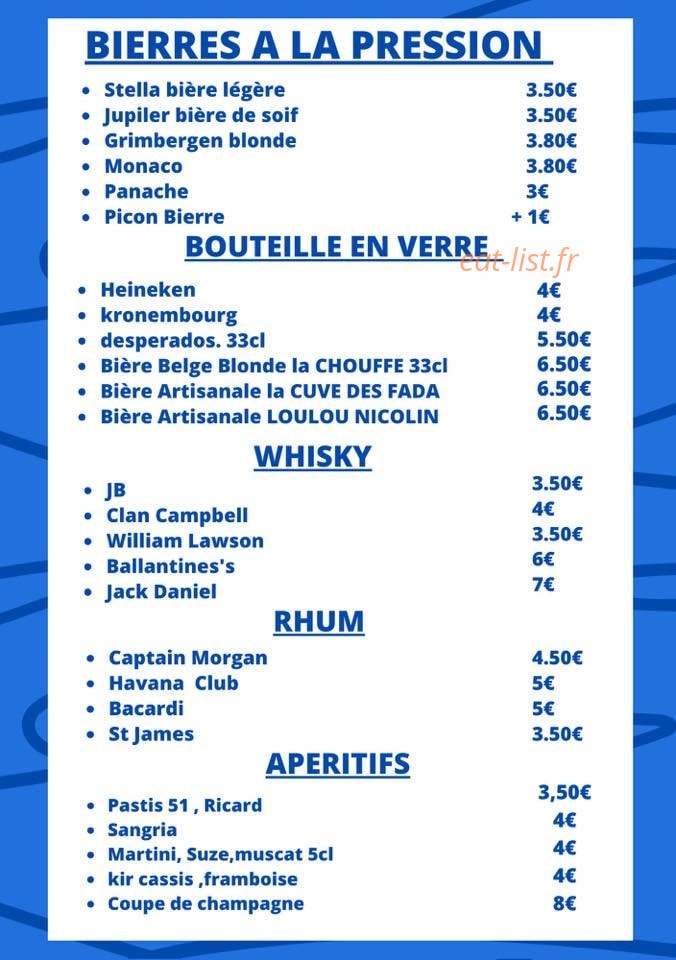 Brasserie du front de mer — carte page 6
