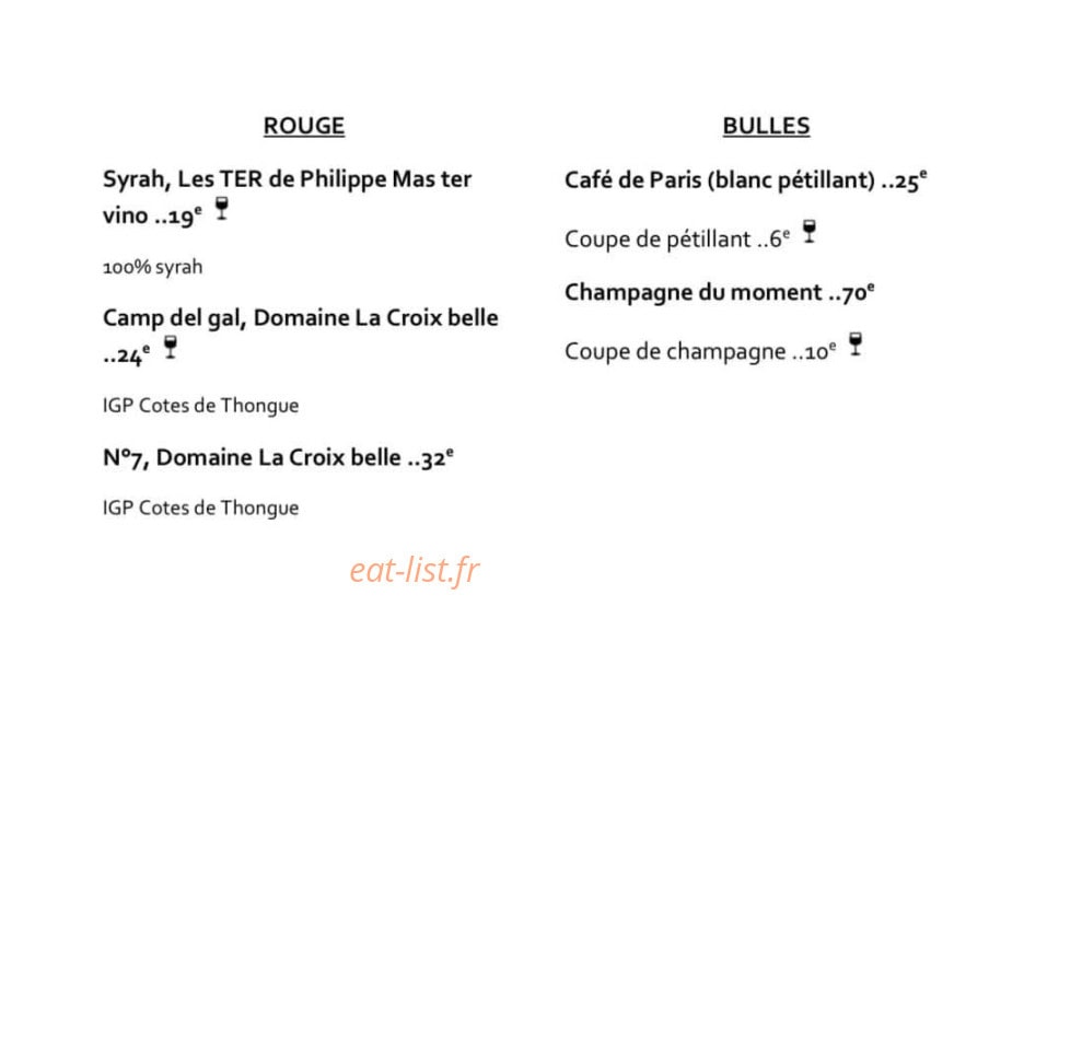 Brasserie La Plage — carte page 7