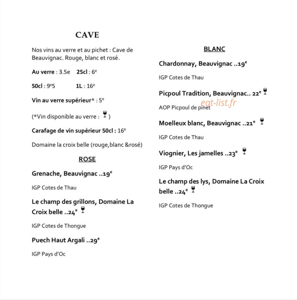 Brasserie La Plage — carte page 6