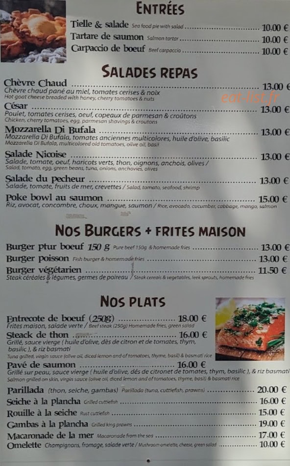 Café Capitaine — carte page 1