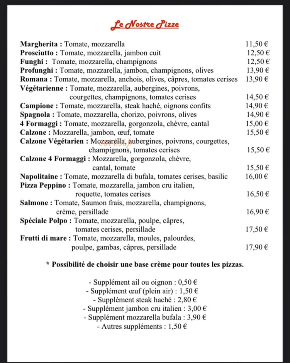 Da Peppino — carte page 1