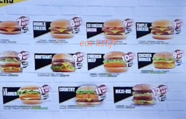 Easy Burger — carte page 1