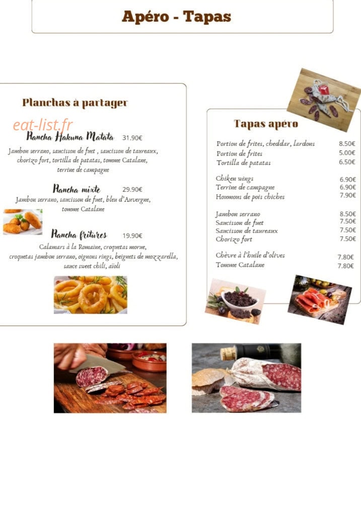 Hakuna Matata café — carte page 1