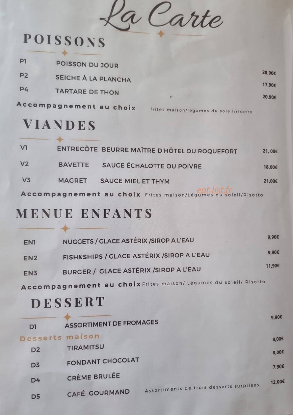 Hop'n bar — carte page 2