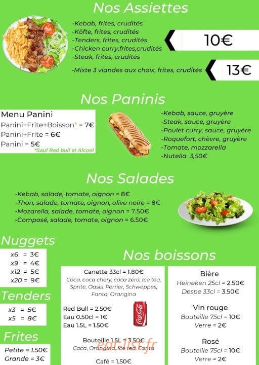 Istanbul kebab — carte page 2