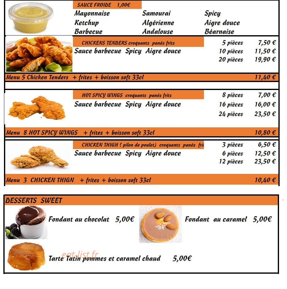 It's Just chicken — carte page 5