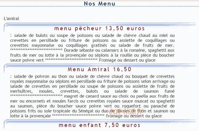 L'Amiral — carte page 2