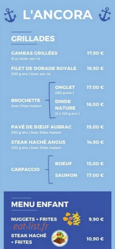 L'Ancora | Agde — carte page 2