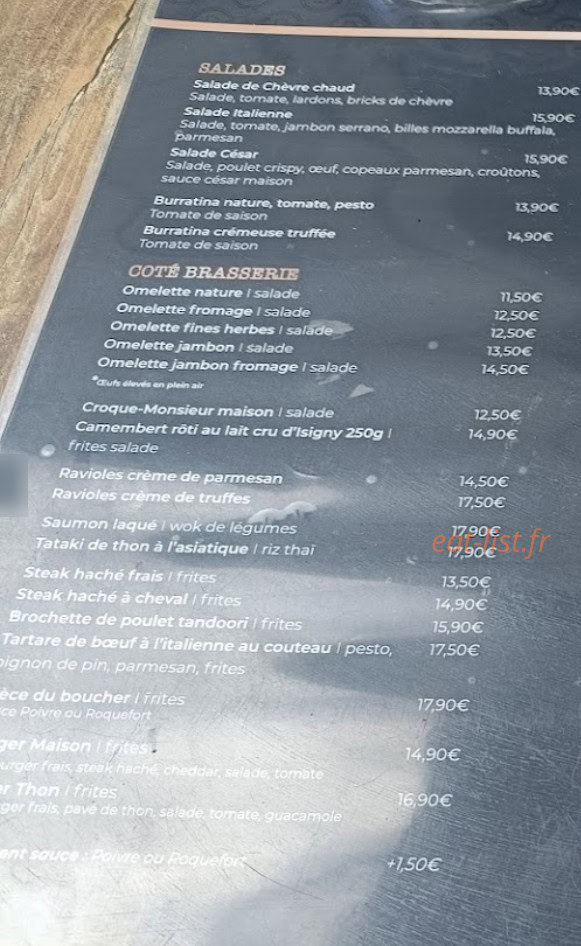 La Brasserie — carte page 2