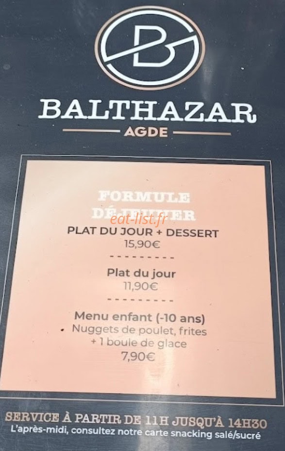 La Brasserie — carte page 1