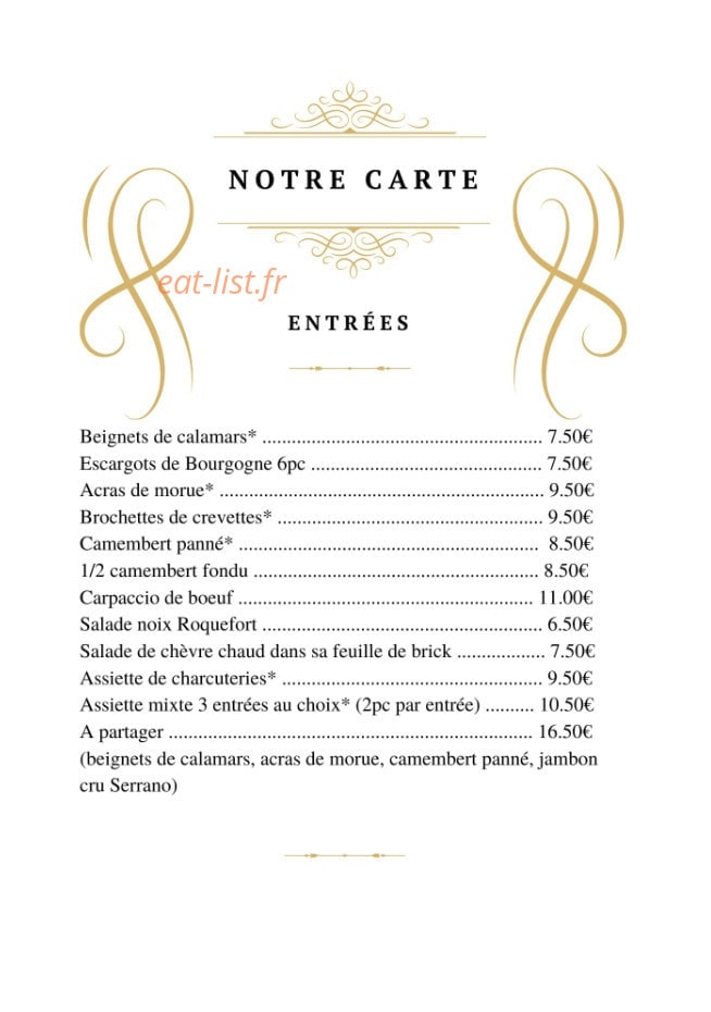 La Casa Grill — carte page 1