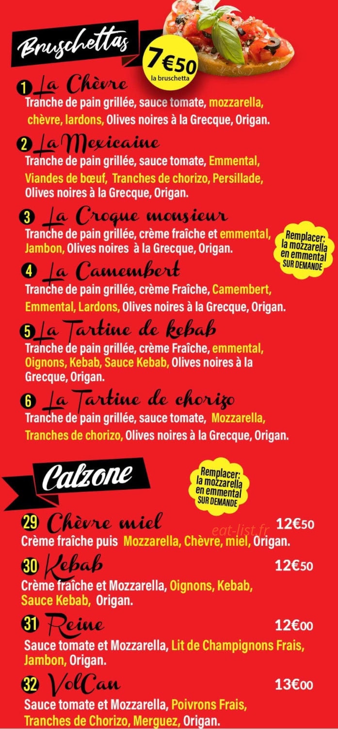 La Maison de la Pizza — carte page 4