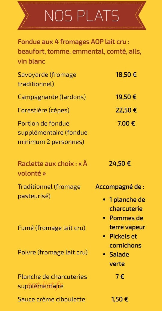 Carte et menu de La Moule En Folie à Agde — Les plats