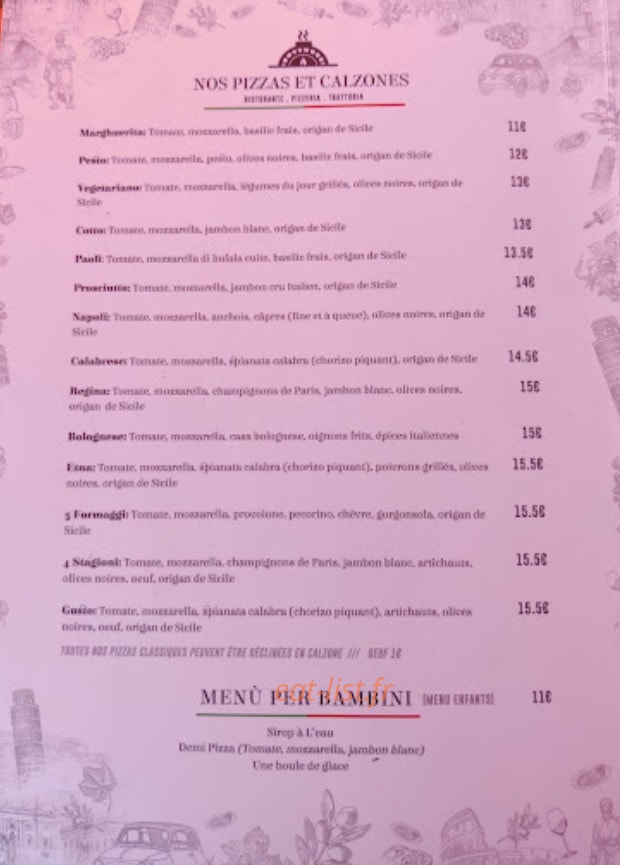La Spiaggia — carte page 1