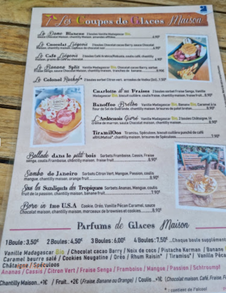 La Terrasse — carte page 1