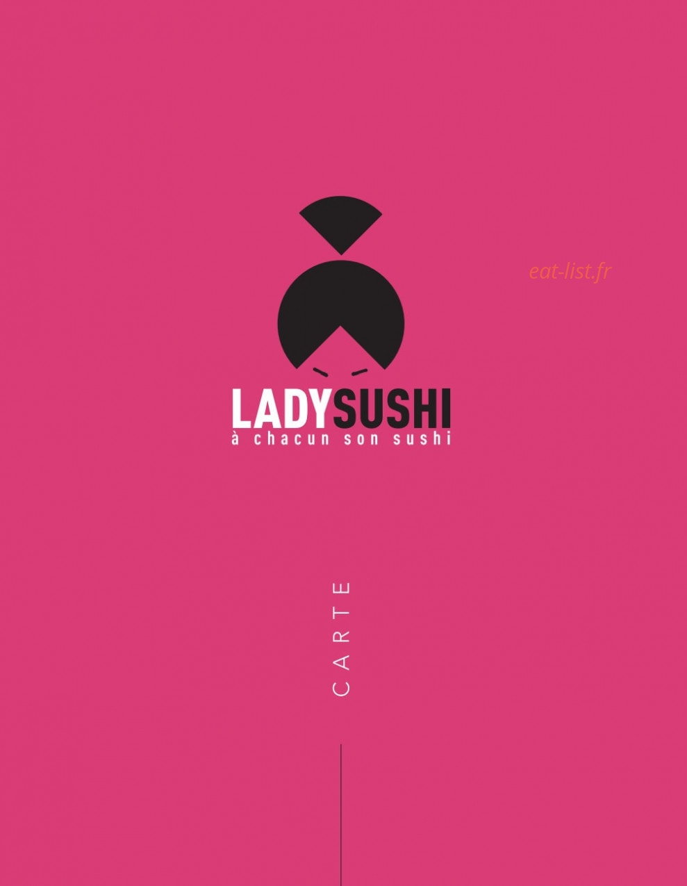 Lady Sushi — carte page 1