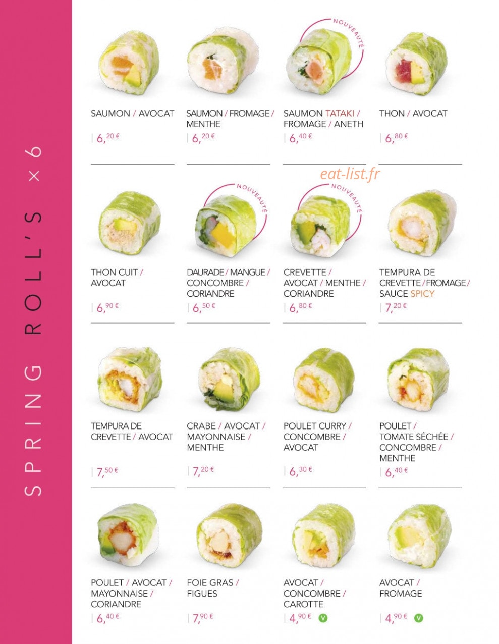 Lady Sushi — carte page 15