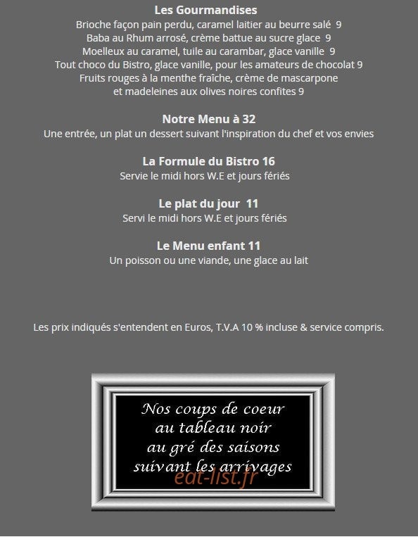 Le bistro d'Hervé — carte page 2