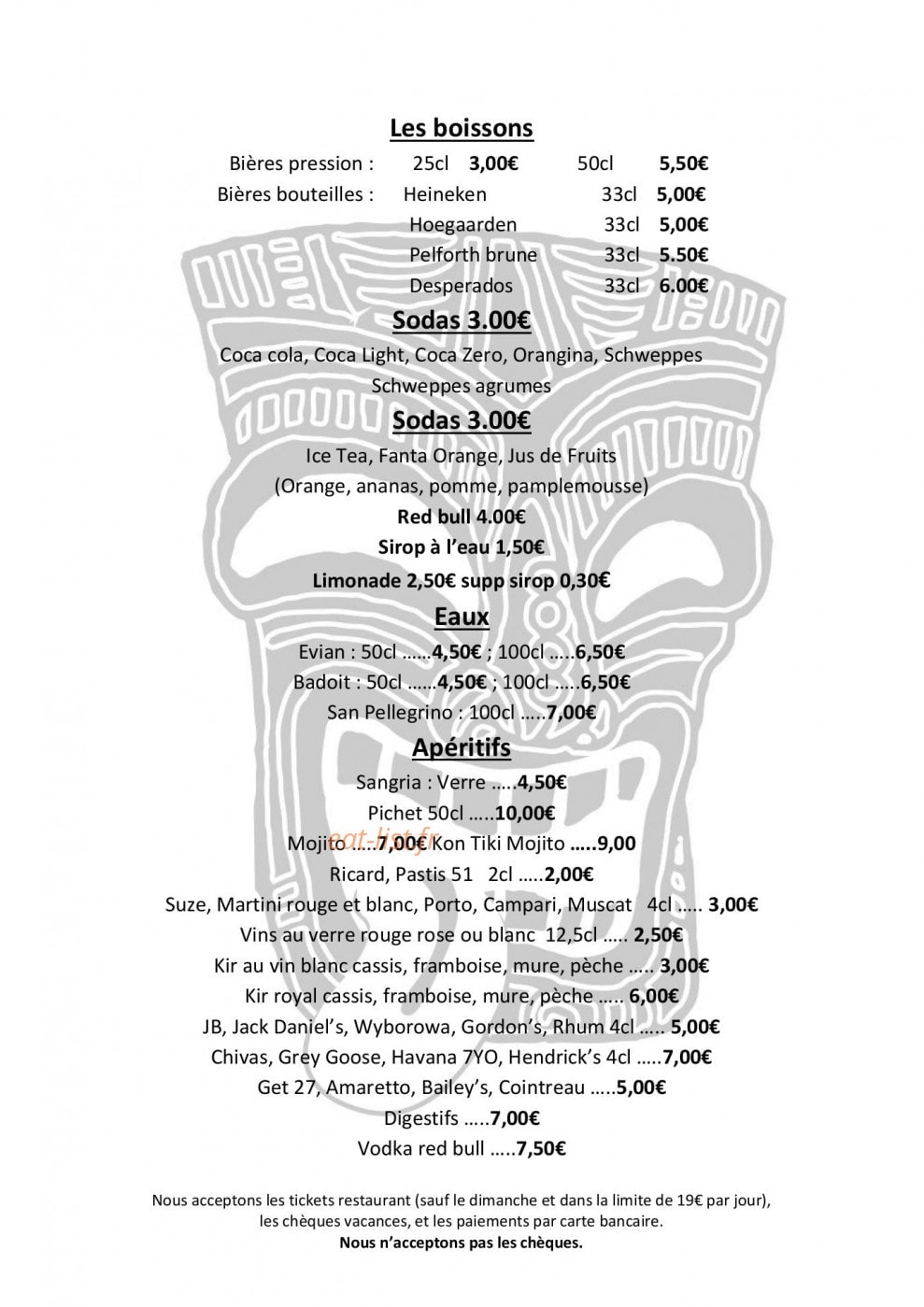 Le Kon tiki — carte page 5
